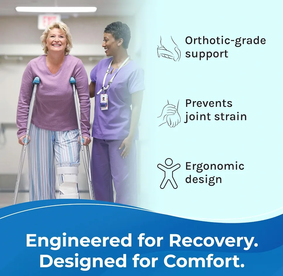 Ergo Walk® Ergonomic Crutches – Lightweight, Foldable & Adjustable - Image 6