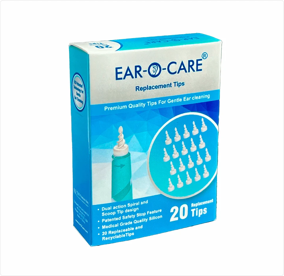 Ear-O-Care® Ear Cleaner Replacement Tips – Soft Silicone Ear Cleaner Refills