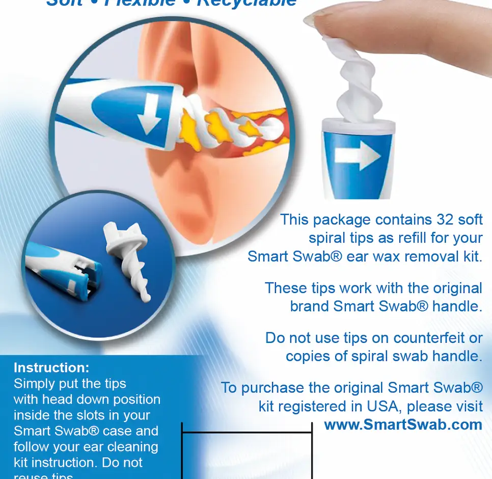 Smart Swab® Replacement Tips – Spiral Ear Cleaner Refills - Image 4